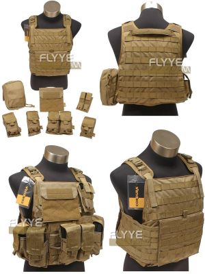 Flyye MOLLE Style PC Plate Carrier with Pouches | Popular Airsoft