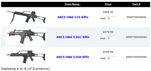 Ares Fully Licensed H&k G36 Aegs 