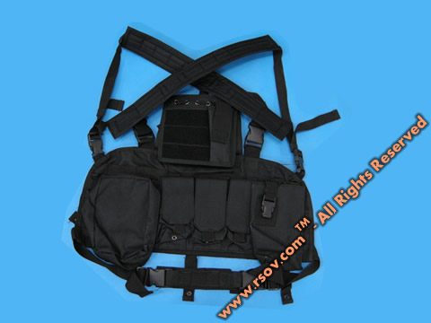 A.C.M. Molle Chest Rig Set for M4 Gunner in Black | Popular Airsoft ...