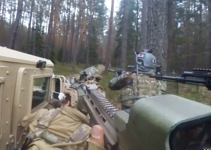 Airsoft Milsim Squad Border War XI Gameplay In a Humvee
