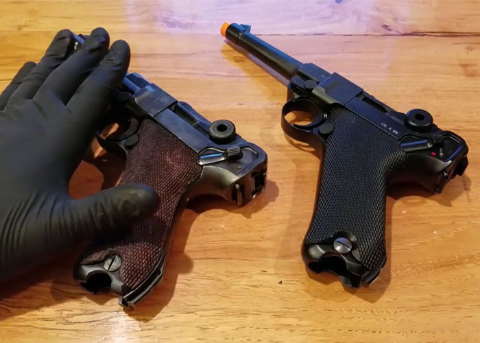 Vinny M: KWC P08 Luger Vs Real WWII Luger