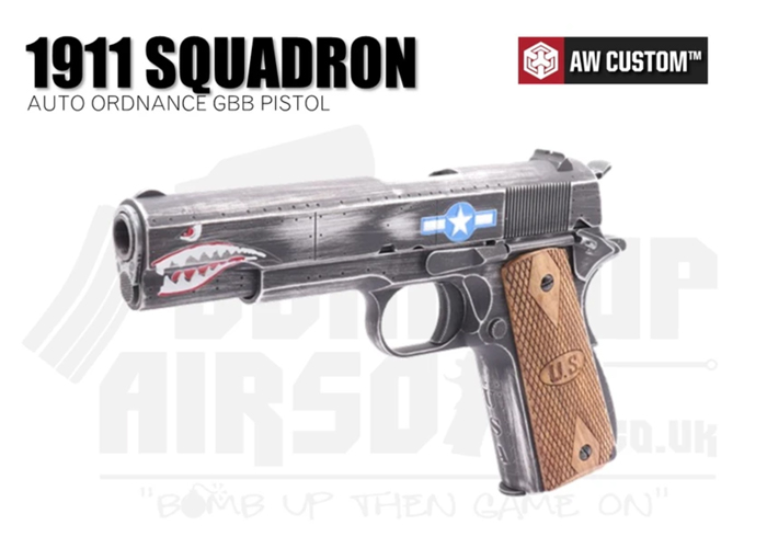 Bomb Up Airsoft AW/Ordnance 1911 Squadron GBB Pistol