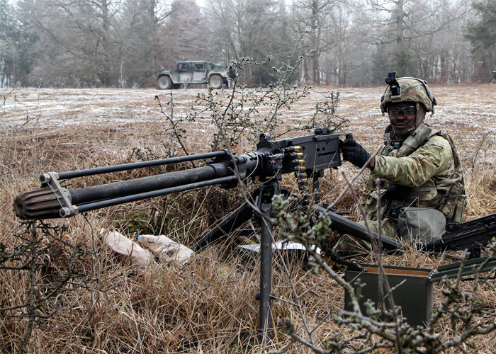 Soldier with M2 equipped witth BFA