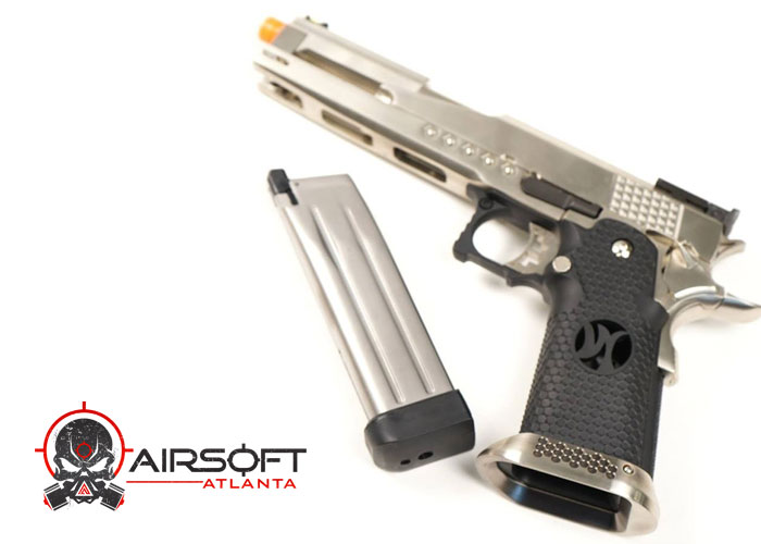 Airsoft Atlanta W Custom HX22 Hi-Capa IPSC Green Gas Blowback Pistol