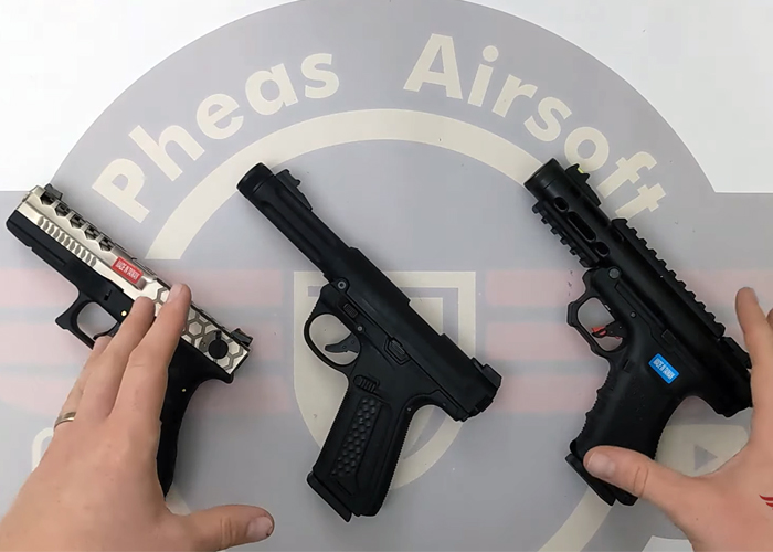 Pheas Airsoft AAP-01 vs WE Galaxy vs AW VX0200