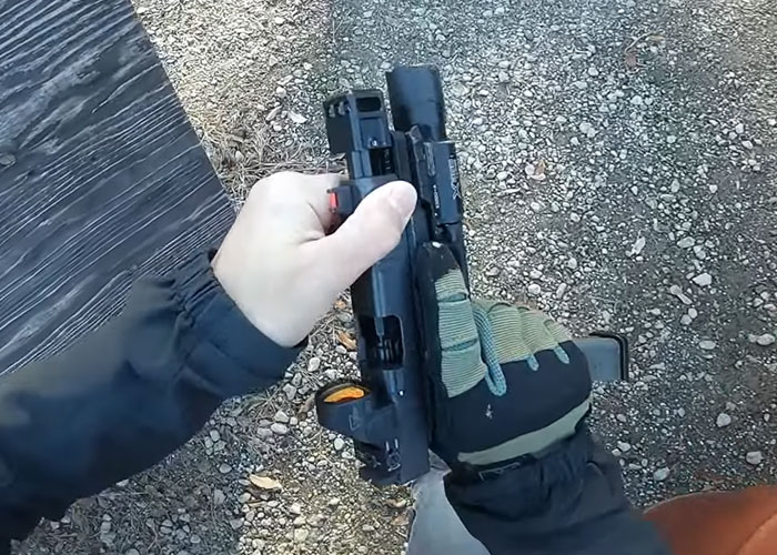 Filip Airsoft Pistol Shooting With Red Dot Sights