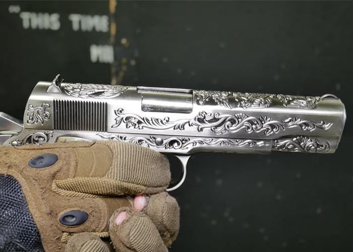 DTW Airsoft WE Tech 1911 Floral Engraved GBB Review