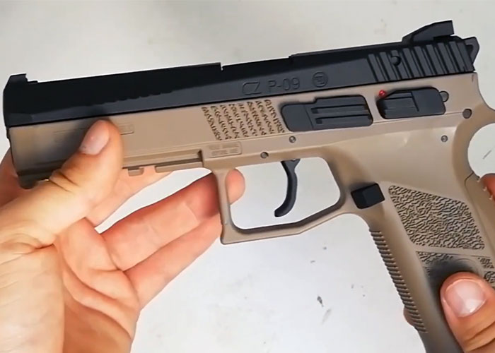 Fulcrum On The ASG CZ P-09 Gas Blowback Handgun