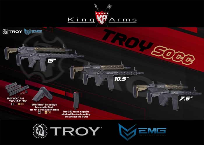King Arms EMG Troy Industries Licensed SOCC Series