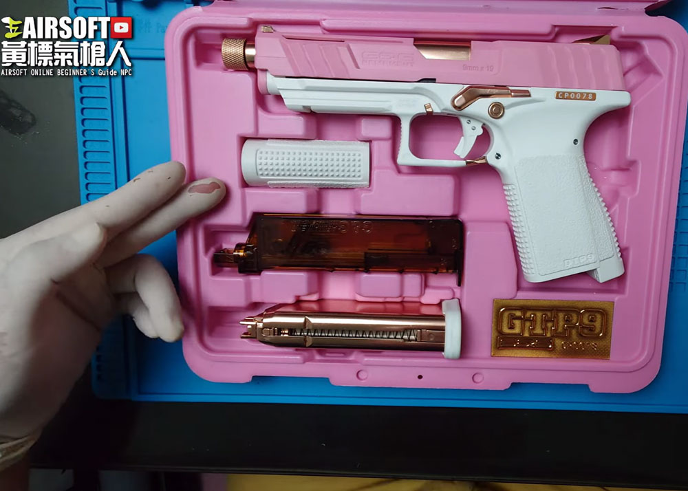 Airsoft Yellow Label Man G&G GTP9 Rose Gold Unboxing