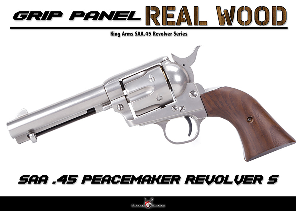 King Arms Real Wood Grip Panel For SAA.45 Revolvers