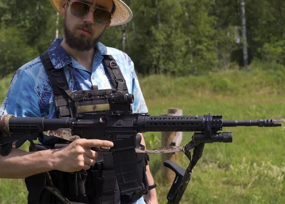 Run Gun Peppers Using Airsoft Red Dot On A Real Steel AR-15