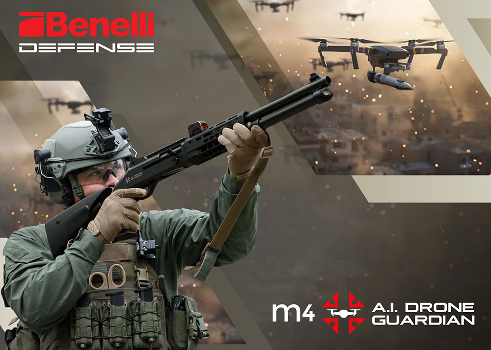 Benelli Unveils The M4 A.I. Drone Guardian Shotgun For Counter UAV ...