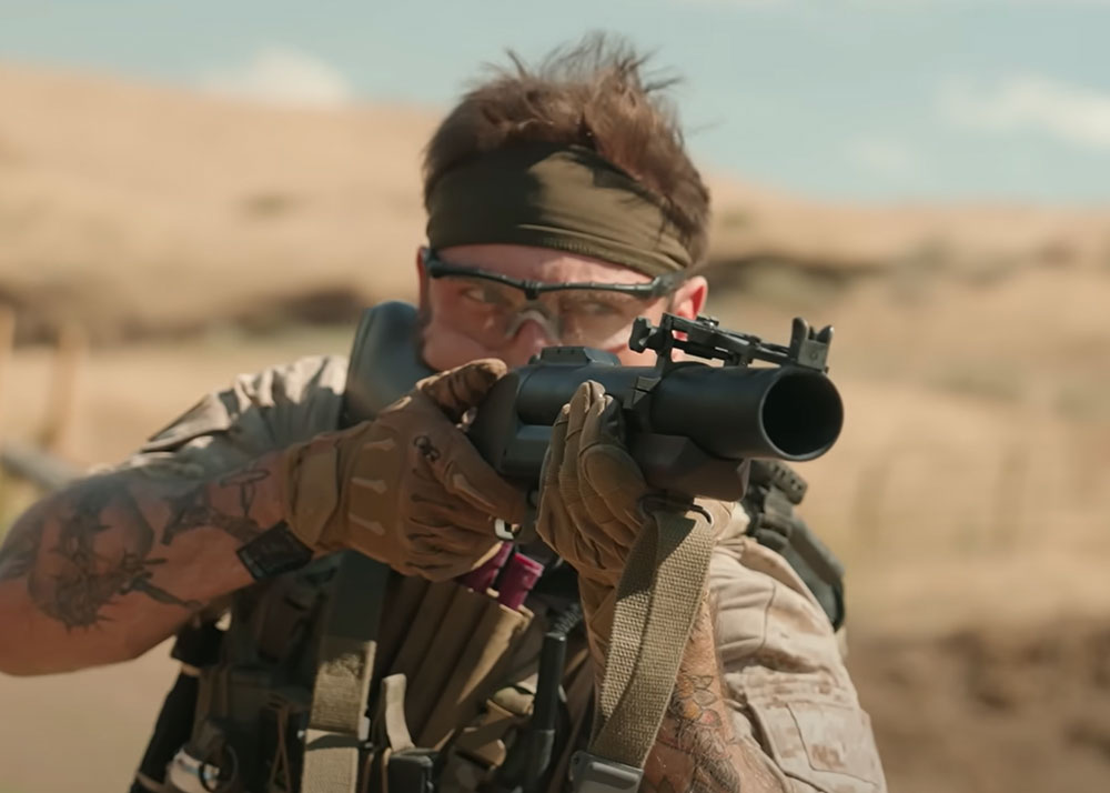 Garand Thumb With The M79 Thumper Grenade Launcher