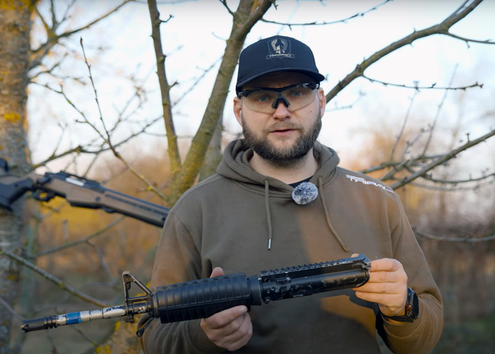 ASG Olsztyn Shooting An Airsoft Replica With Another Replica
