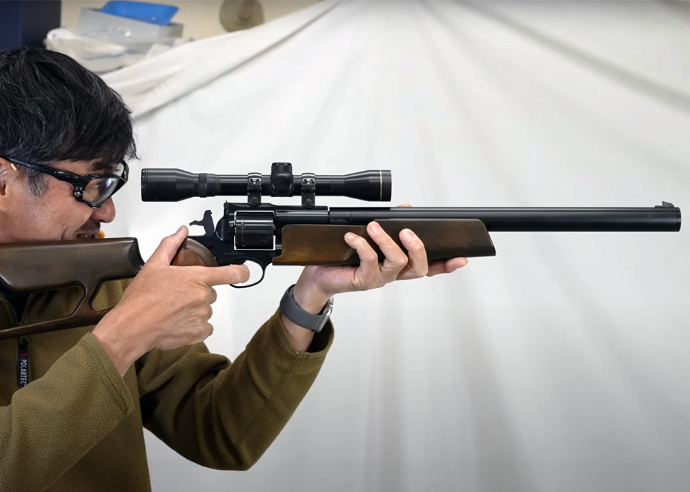 Mach Sakai: Tanaka Super Redhawk Revolver Rifle Custom Gas Gun
