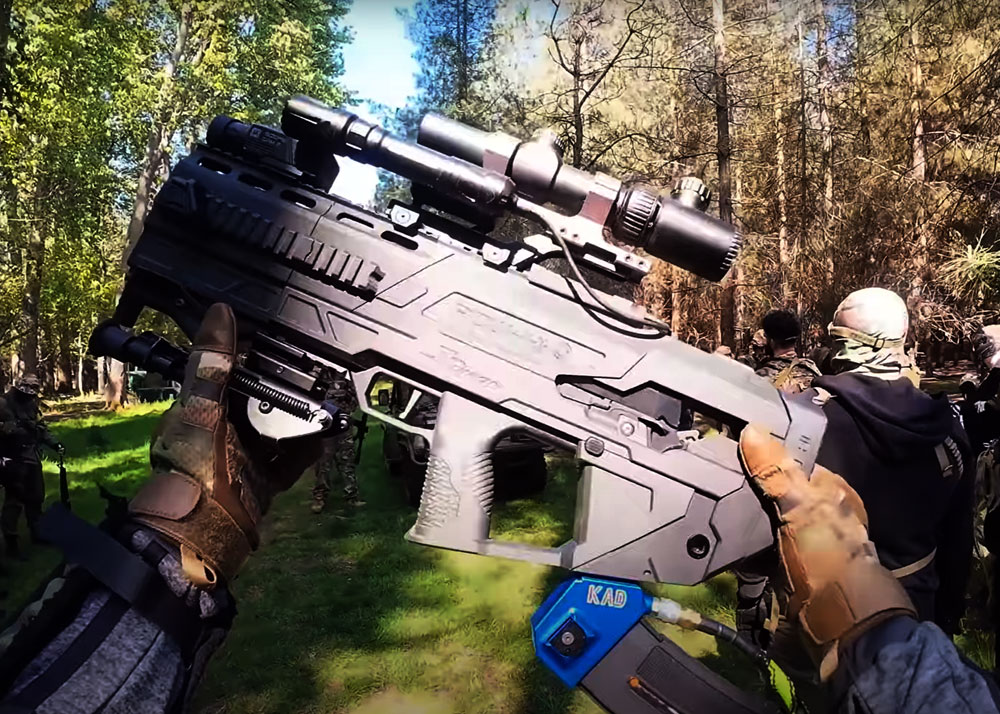 PewClub Entertainment Futuristic Airsoft Bullpup DMR Gameplay