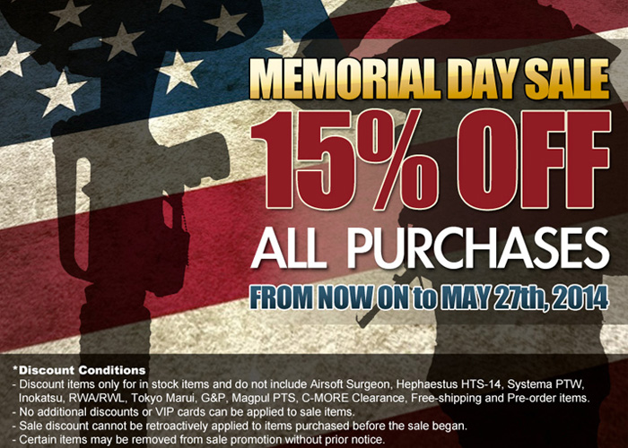 RedWolf: 15% Off Everything This Weekend | Popular Airsoft: Welcome To ...