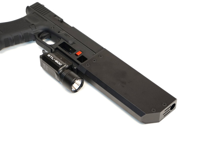 Airsoft Atlanta Echo1 CNC SD17 Glock 17 Long Suppressor 04