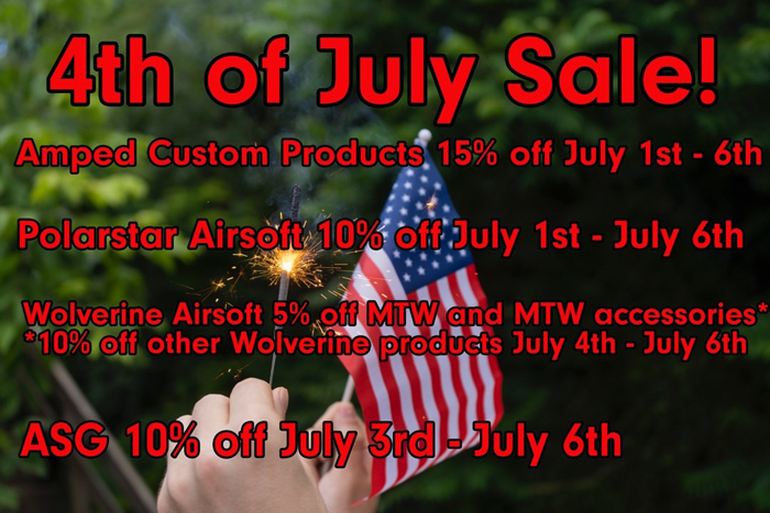 Amped Airsoft 4th of July Sale 2020