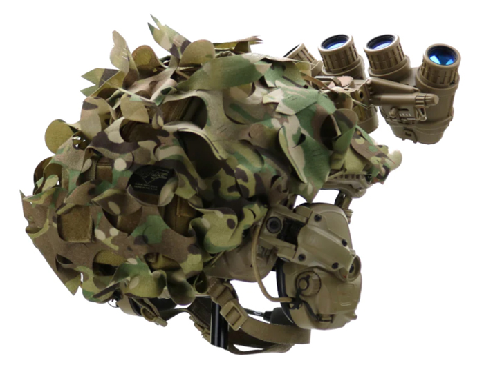 Beez Combat Systems Predator Ghillie Helmet Cover  06