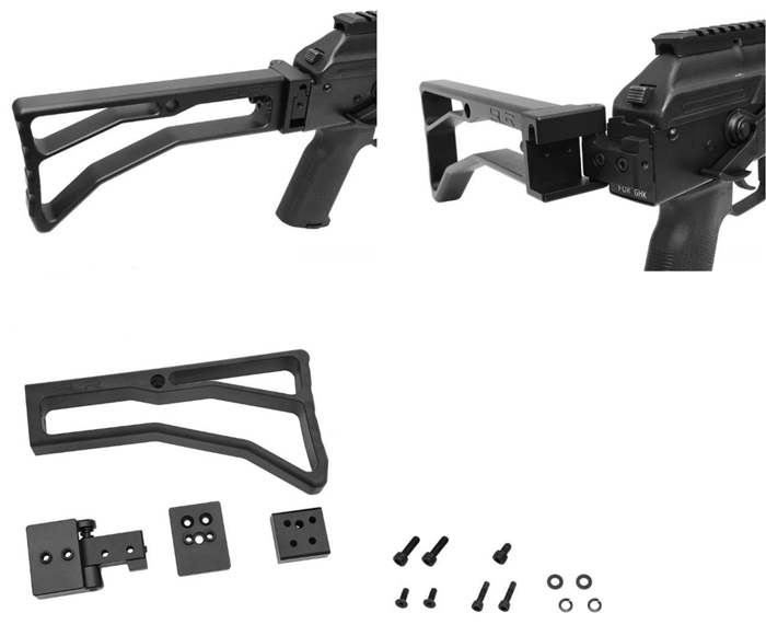 DYTAC SLR ION Lite M-Lok Handguard Kits & AK Folding Stock For GHK 08