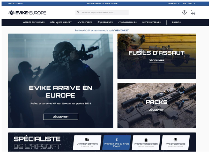 Evike-Europe Website
