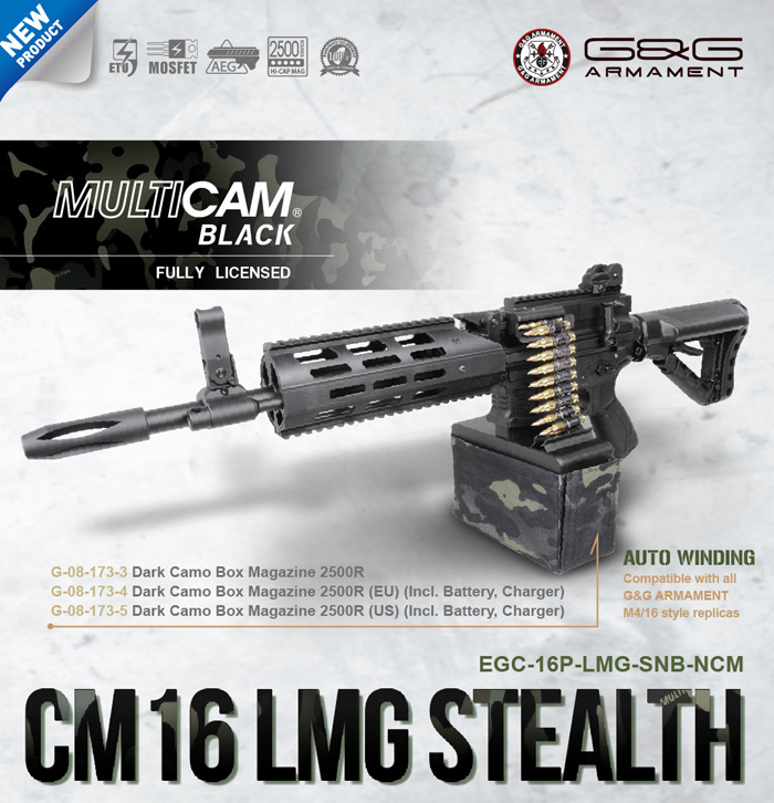 G&G Armament CM16 LMG Stealth 02