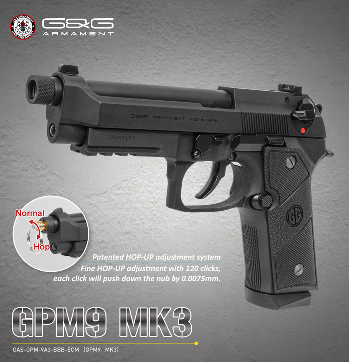 G&G Armament GPM9 MK3 GBB Pistol 02