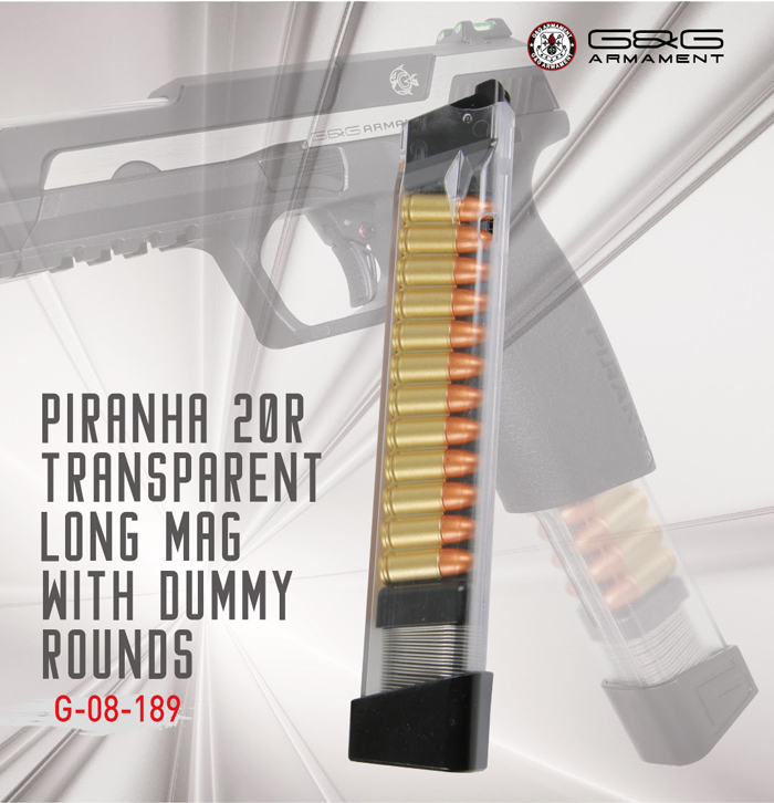 G&G Piranha 20R Transparent Long Magazine 02
