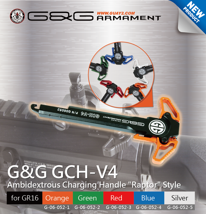 G&G Coloured Raptor Charging Handle 02