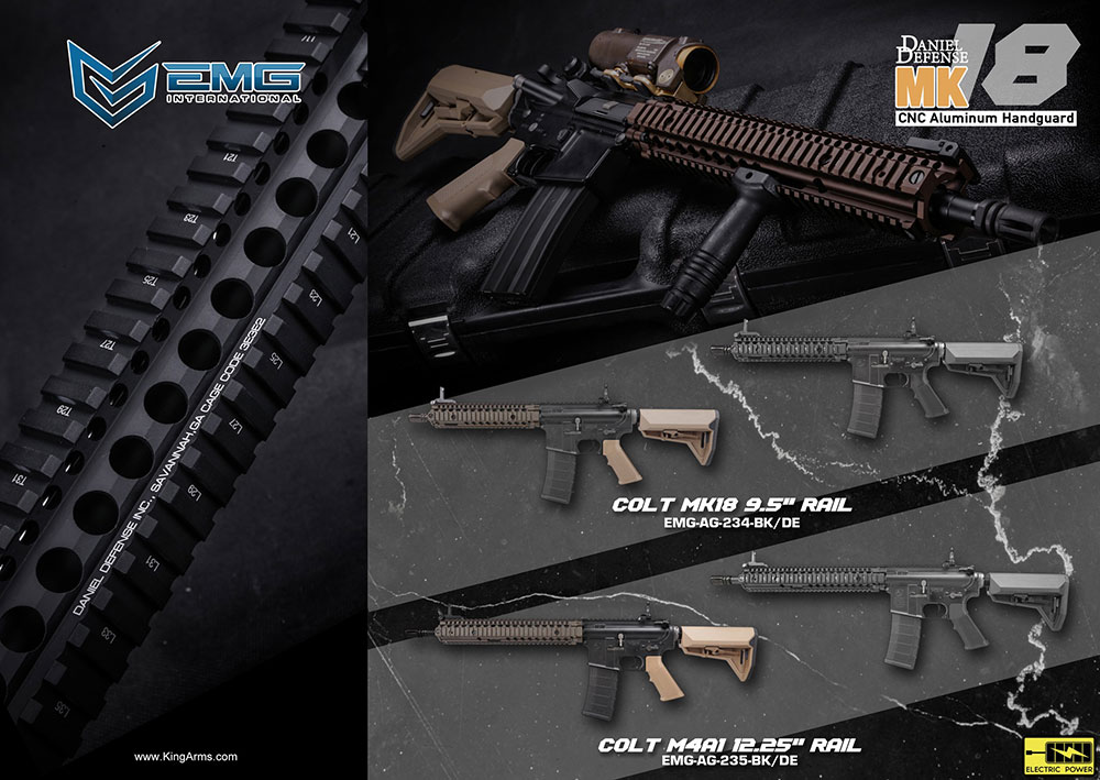 King Arms EMG Colt Licensed Daniel Defense M4A1 SOPMOD Block 2 & MK18 AEGs 03