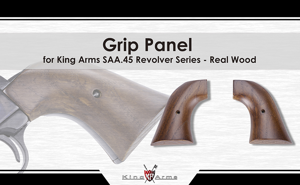 King Arms Real Wood Grip Panel For SAA.45 Revolvers 03