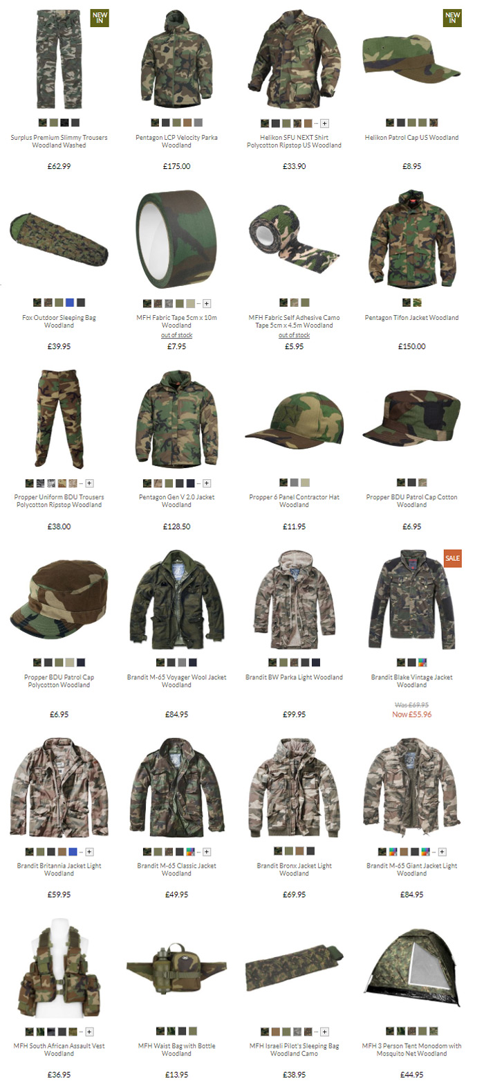 Military 1st Woodland Camo Gear Sale 02