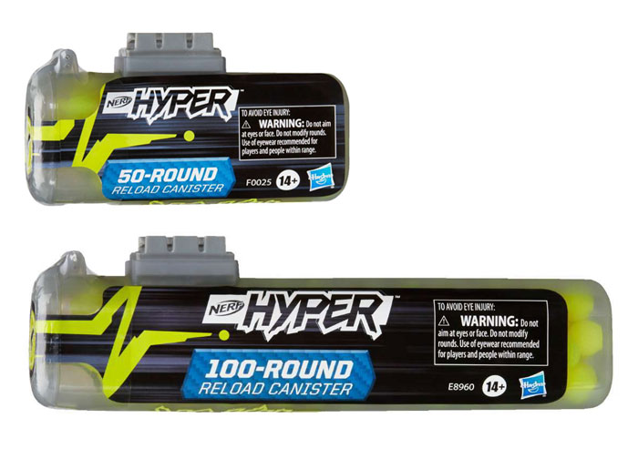 NERF Hyper 50-round & 100-round Cannisters