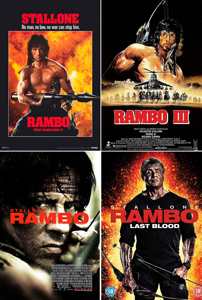 Rambo Franchise Movie Posters