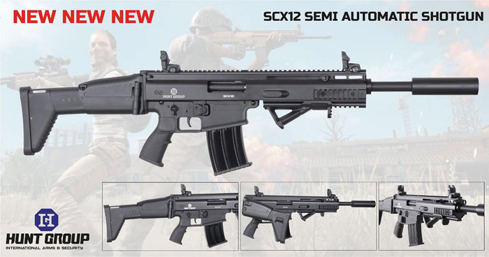 ESCOPETA HUNT GROUP HS12 CAL. 12 SEMIAUTOMATICA (NOGAL)