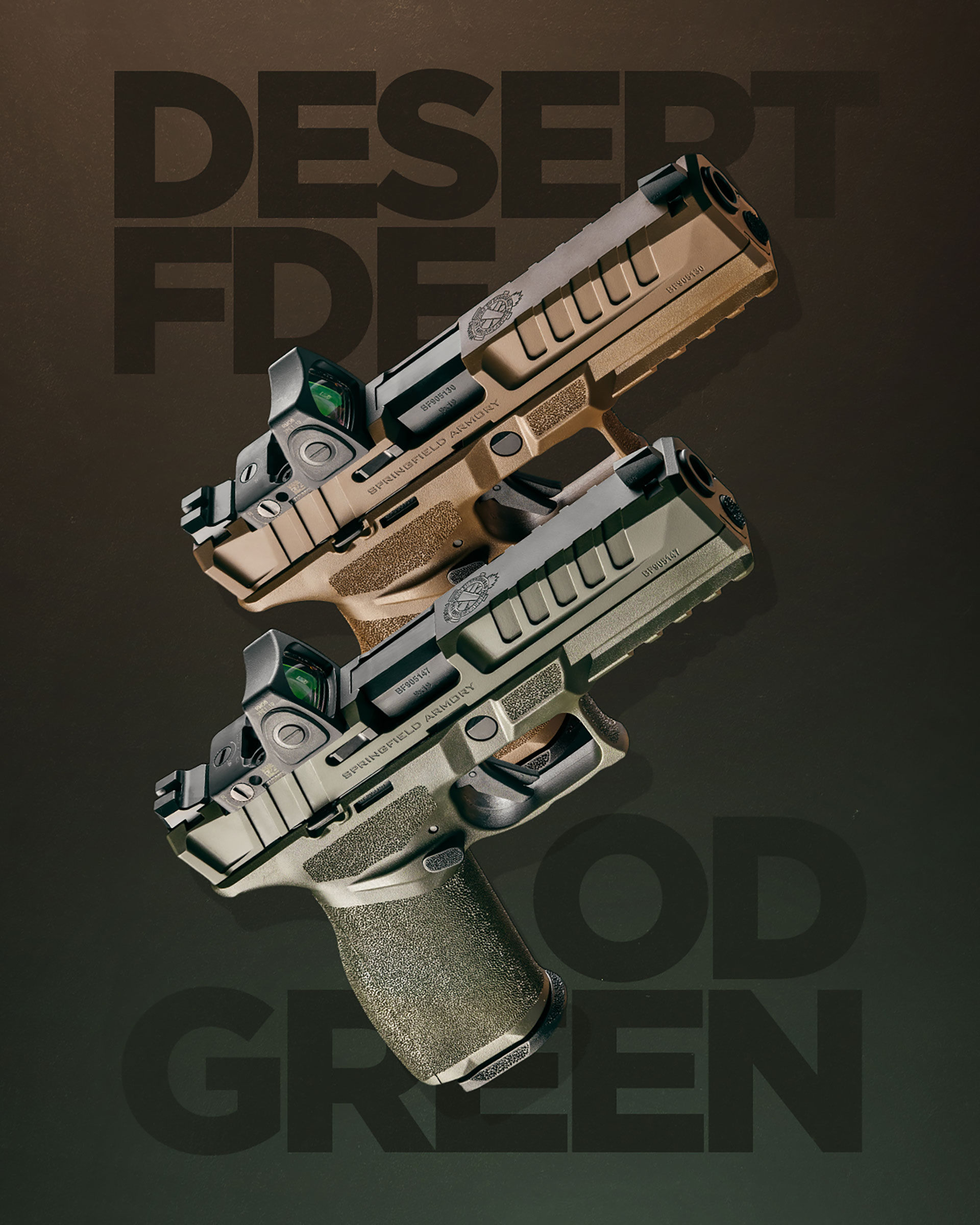 Springfield Armory's Echelon 9mm Pistol Desert FDE & OD Green Cerakote 04