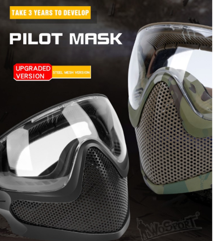 WoSport Pilot Mask Upgraded Steel Mesh 05